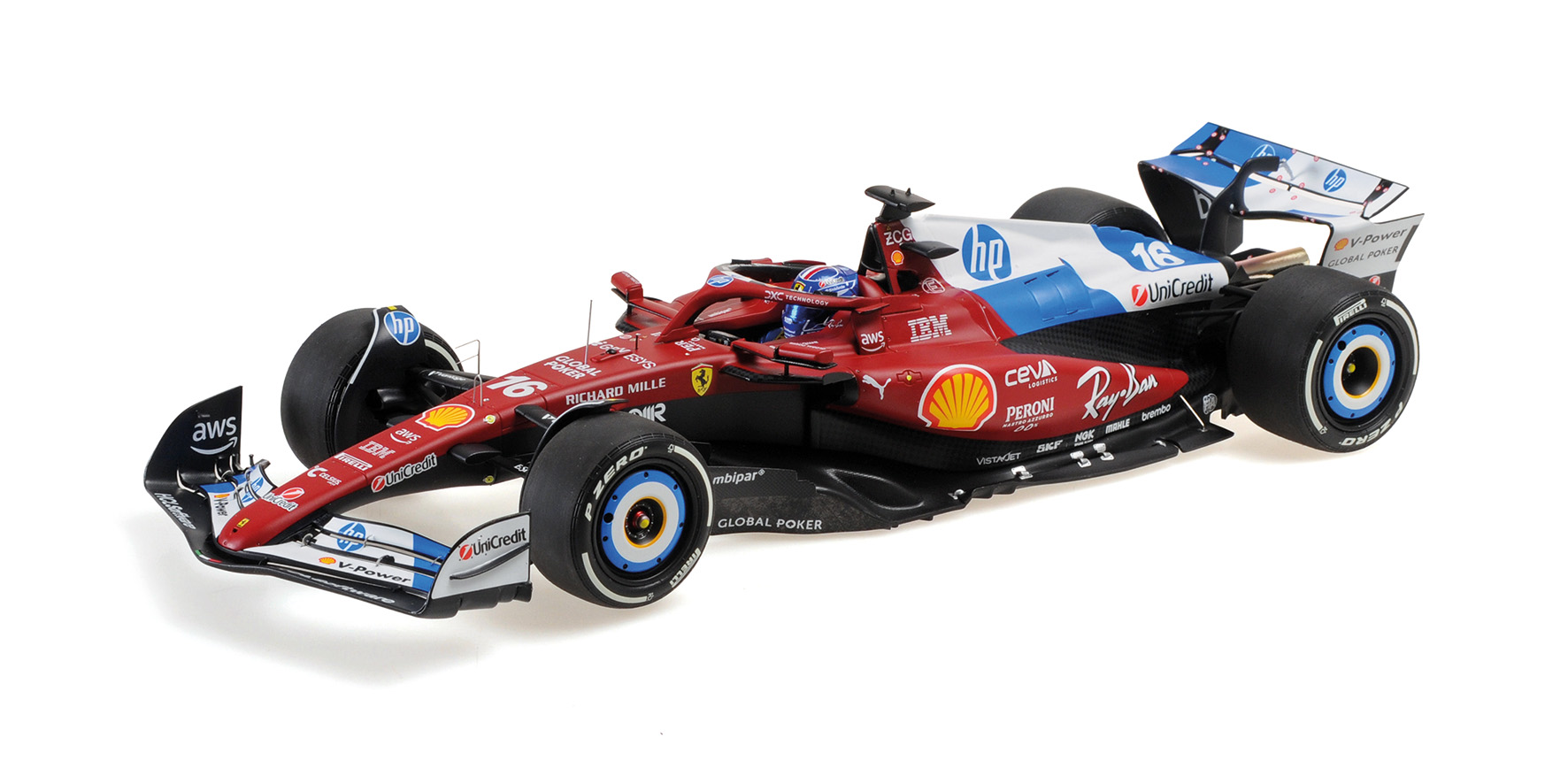 FERRARI SF-25 - CHARLES LECLERC - MIAMI GP 2025 W/DRIVER FIGURINE