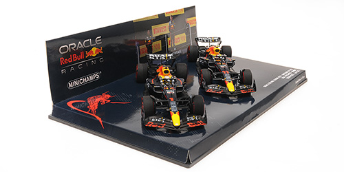 2-CAR SET - ORACLE RED BULL RACING RB18 - 1-2 FINISH VERSTAPPEN/PÉREZ - BARCELONA GP 2022 - EXC. MCH