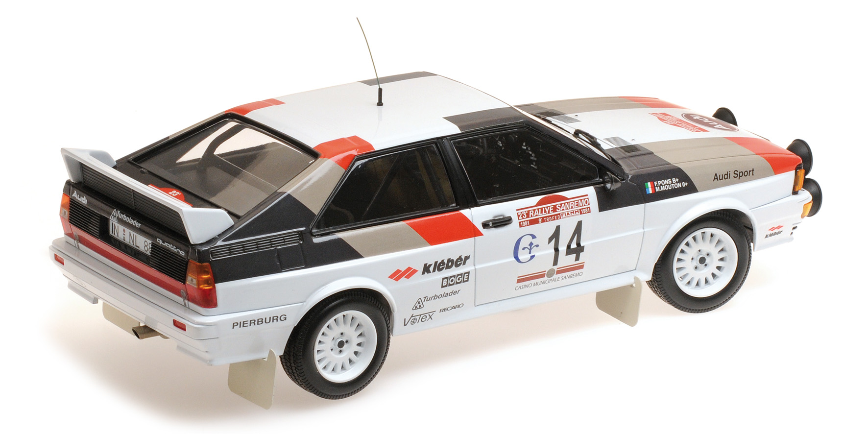 AUDI QUATTRO - AUDI SPORT - MOUTON/PONS - WINNERS RALLYE SANREMO 1981