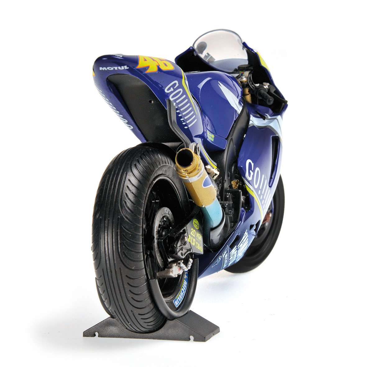 SET BIKE + FIGURINE YAMAHA YZR-M1 - VALENTINO ROSSI - MOTOGP DONINGTON 2005