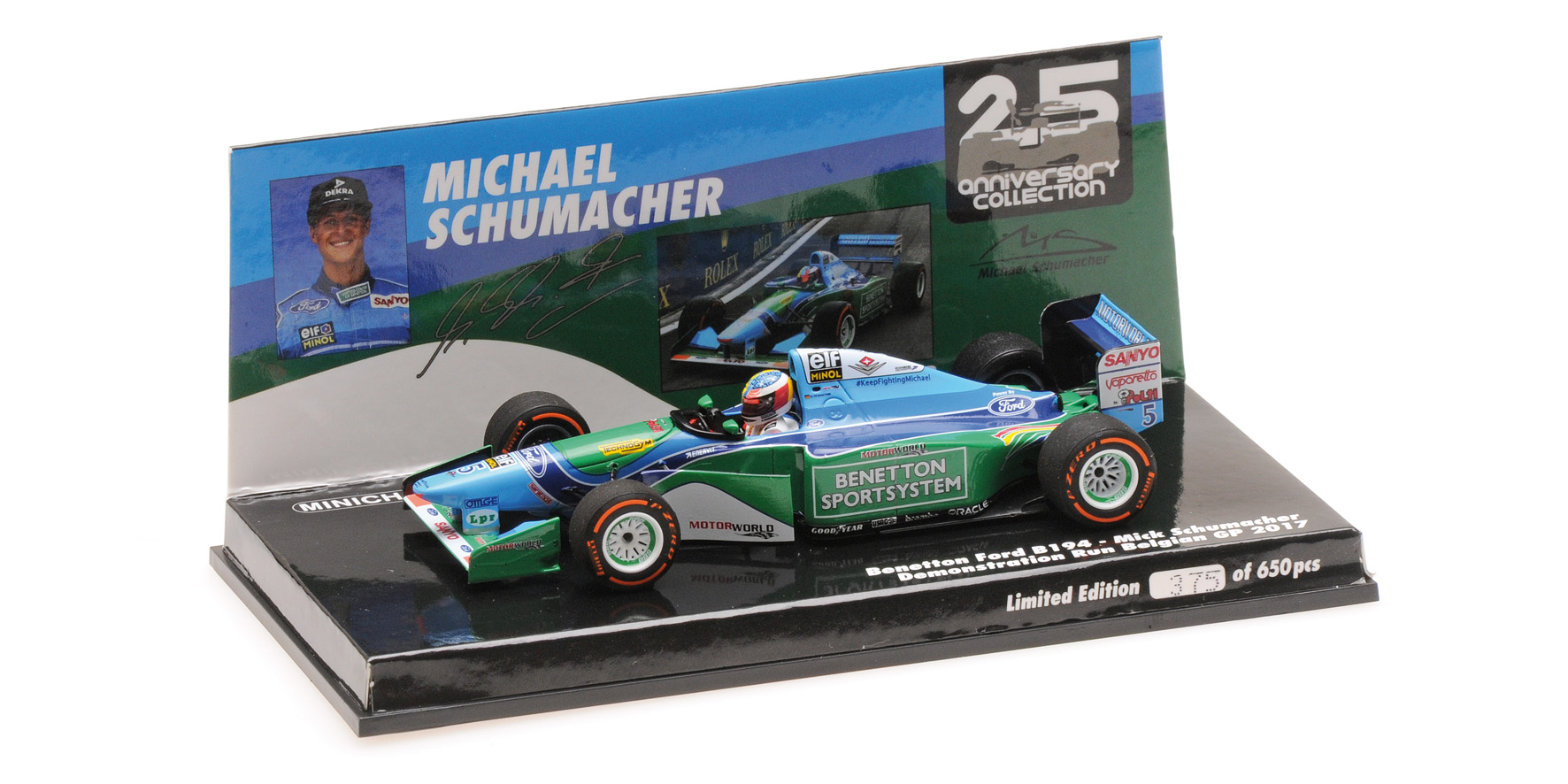 BENETTON FORD B194 - MICK SCHUMACHER - DEMONSTRATION RUN - BELGIAN GP 2017