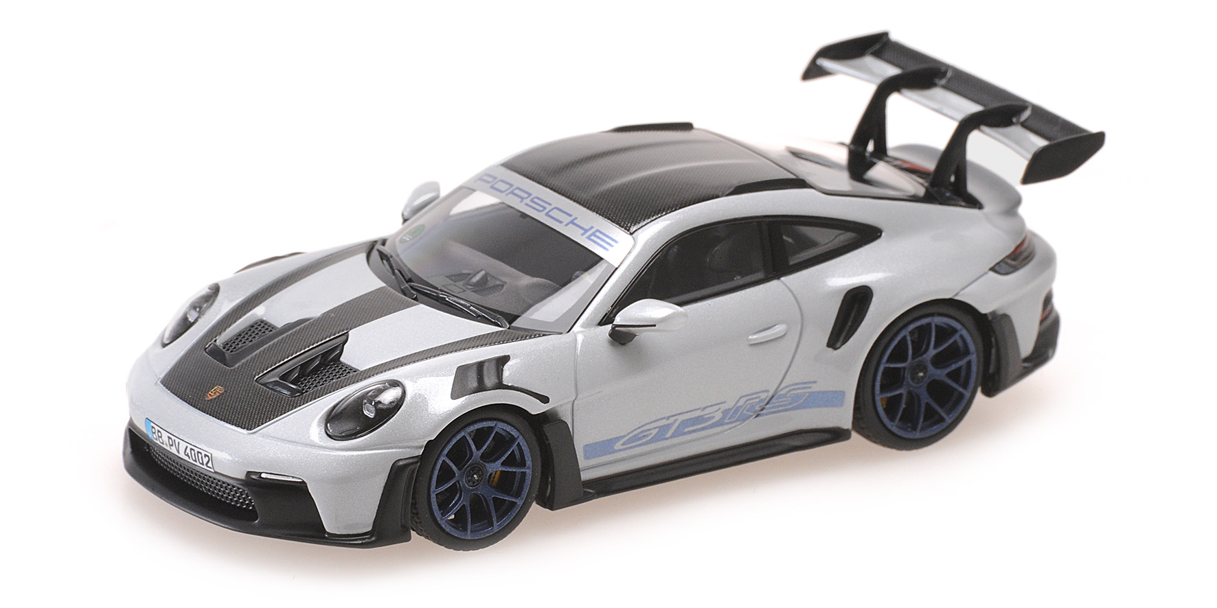 PORSCHE 911 (992) GT3RS - 2022 - GREY METALLIC W/ WP BLUE WHEELS