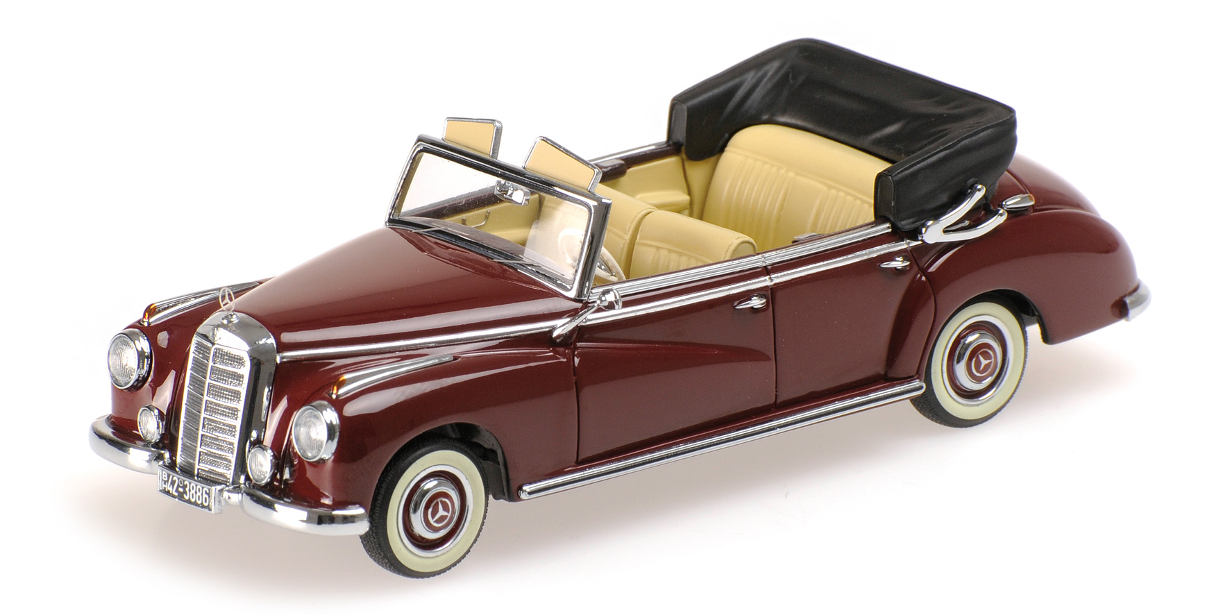 MERCEDES-BENZ 300 CABRIOLET (W186) - 1952 - DARK RED