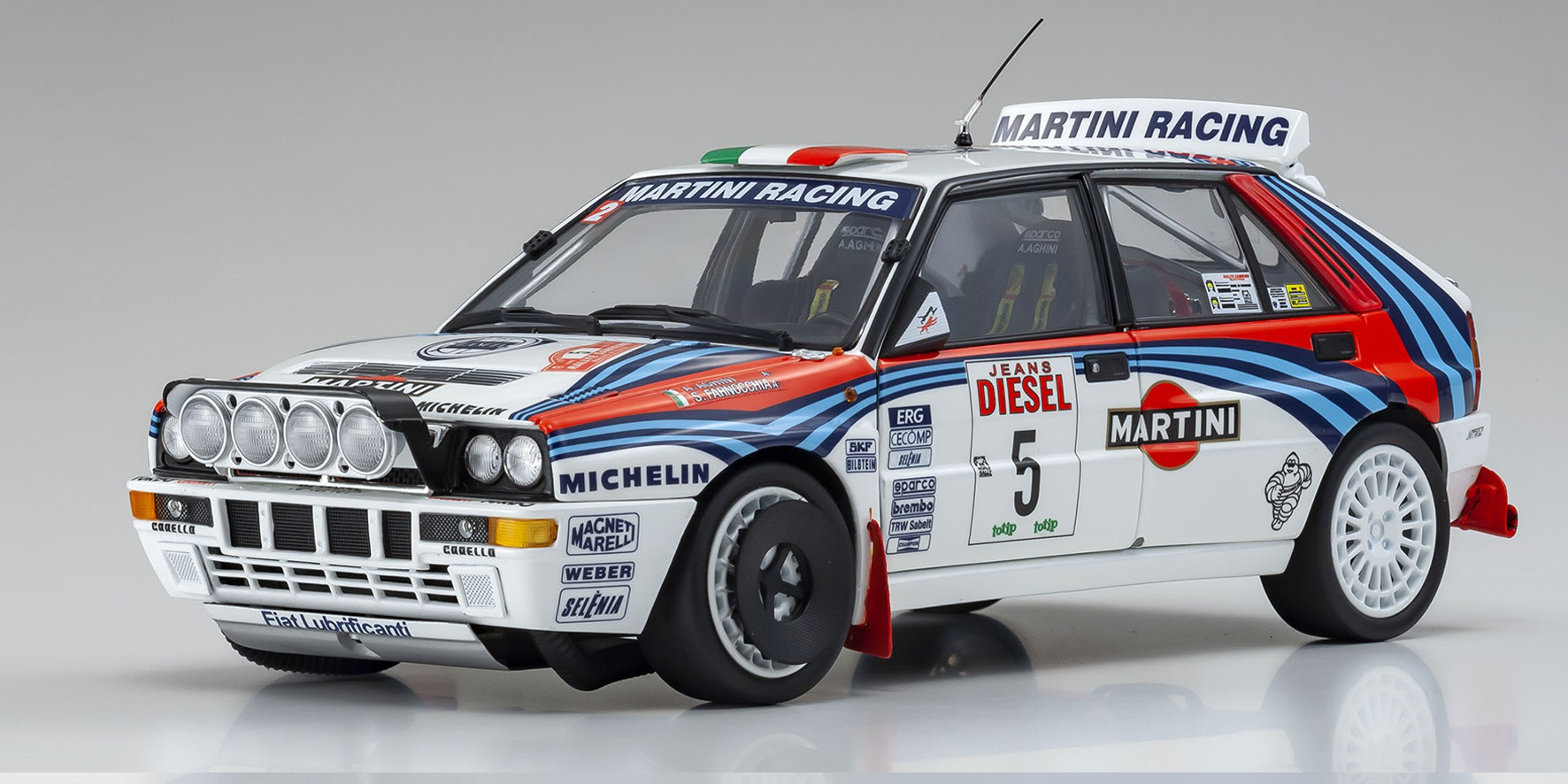 LANCIA DELTA HF INTEGRALE #5 RALLY SANREMO 1992 MARTINI (08348B)