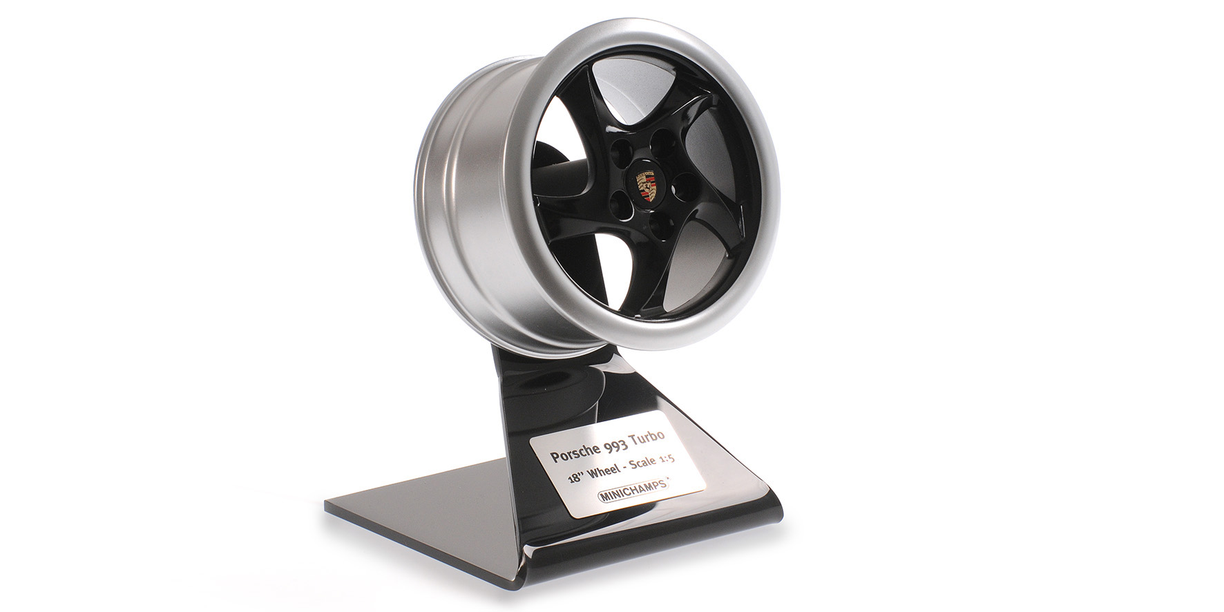 PORSCHE 993 TURBO WHEEL - 1995 - BLACK/SILVER
