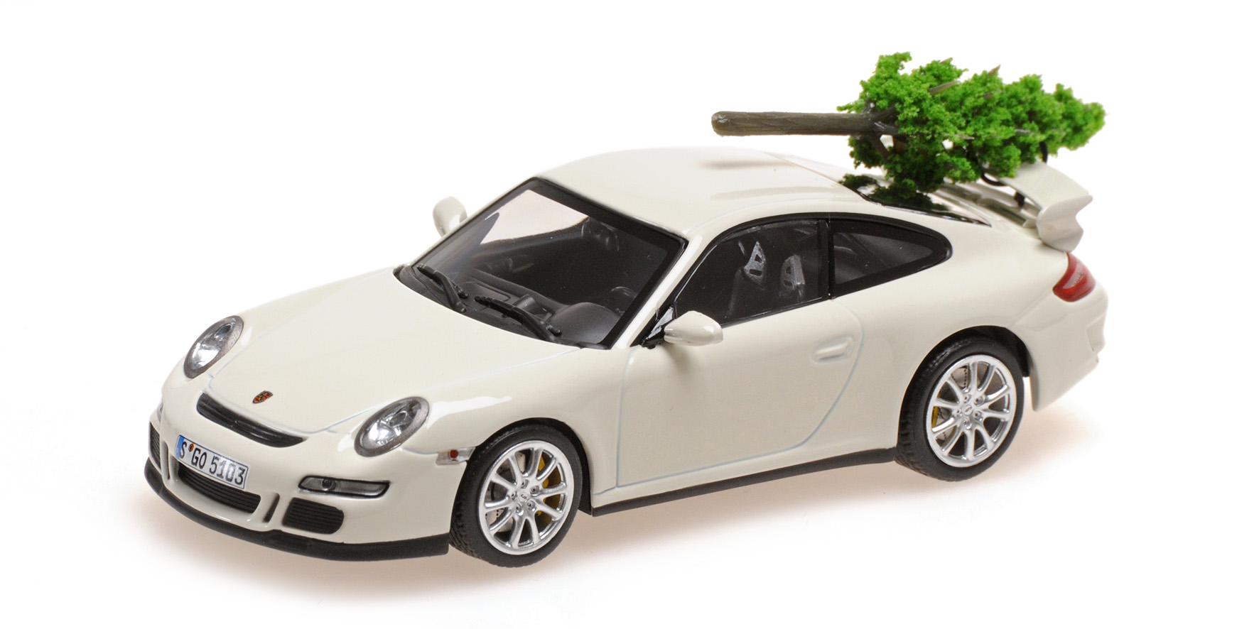 PORSCHE 911 GT3 - 2006 - WHITE + CHRISTMAS TREE - CHRISTMAS 2024