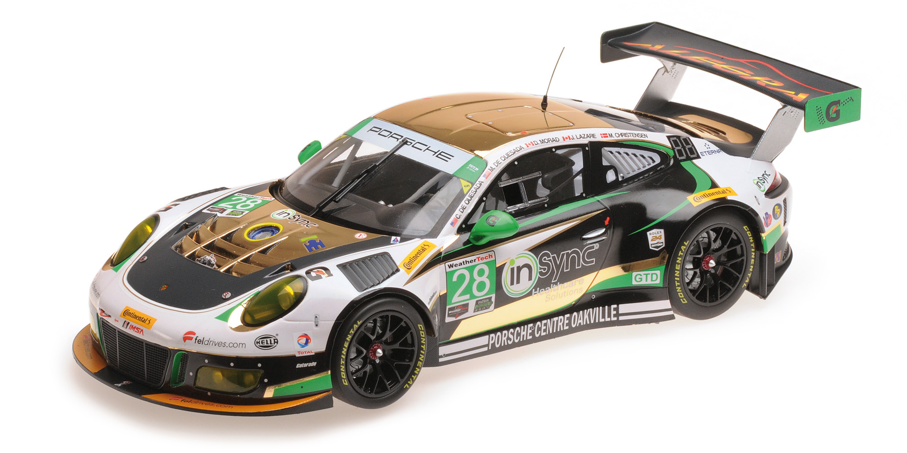 PORSCHE 911 GT3 R - DE QUESADA/DE QUESADA/MORAD/LAZARE/CHRISTENSEN - CLASS WINNERS 24H DAYTONA 2017