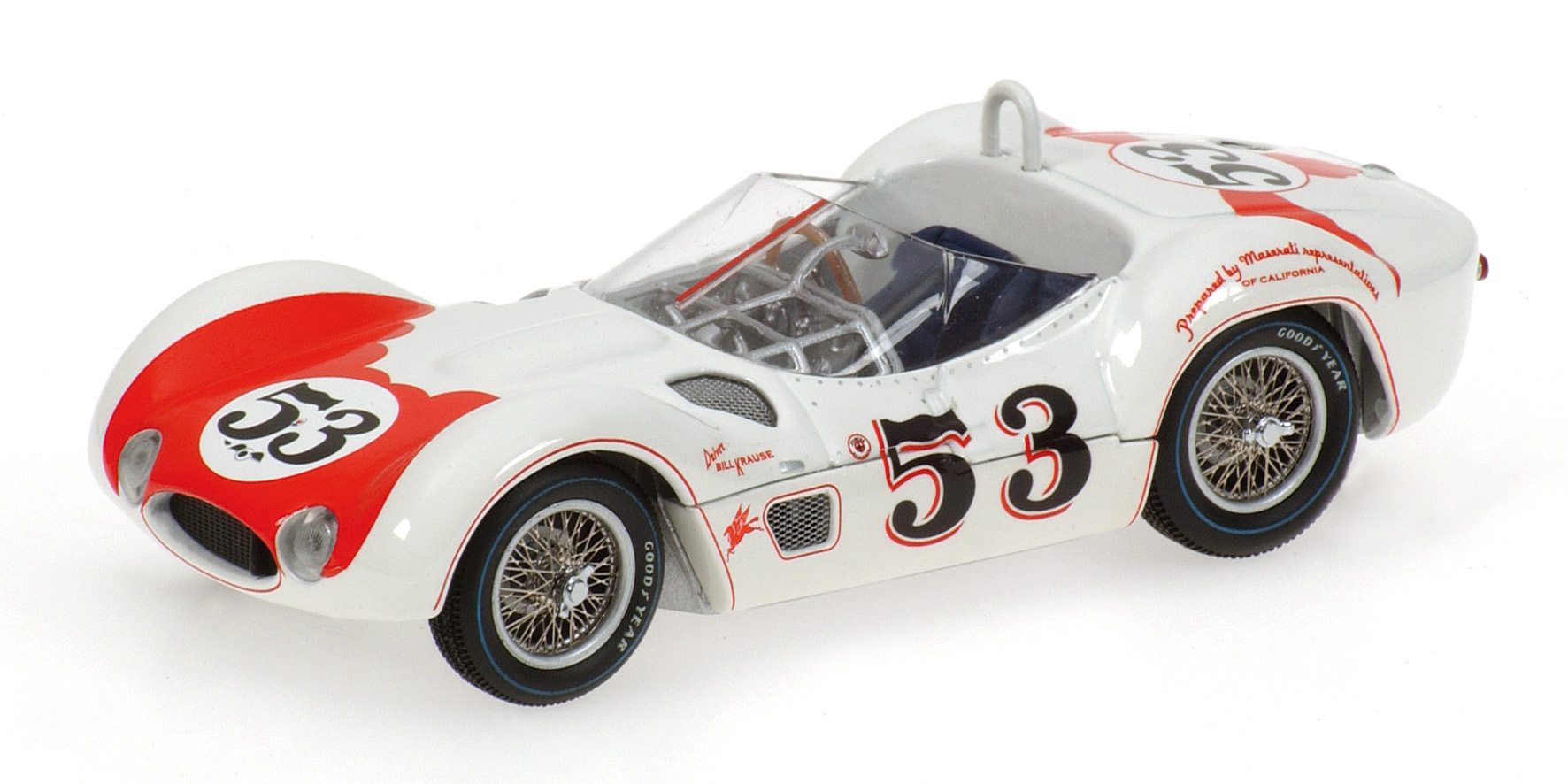 MASERATI TIPO 61 - BILL KRAUSE- WINNER - RIVERSIDE LA TIMES GP 1960