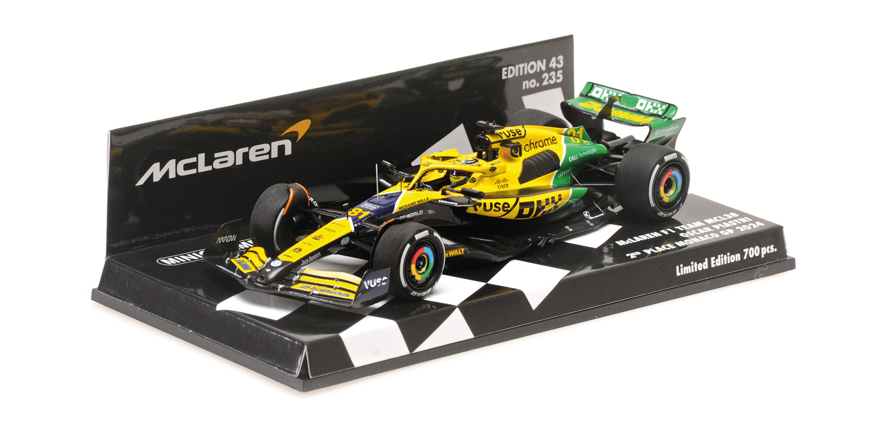 MCLAREN FORMULA 1 TEAM MCL38 - OSCAR PIASTRI - 2ND PLACE MONACO GP 2024