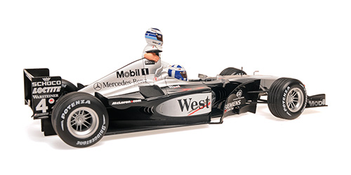 MCLAREN MERCEDES MP4/16 - DAVID COUTHARD WITH MIKA HAKKINEN RIDING - SPANISH GP 2001