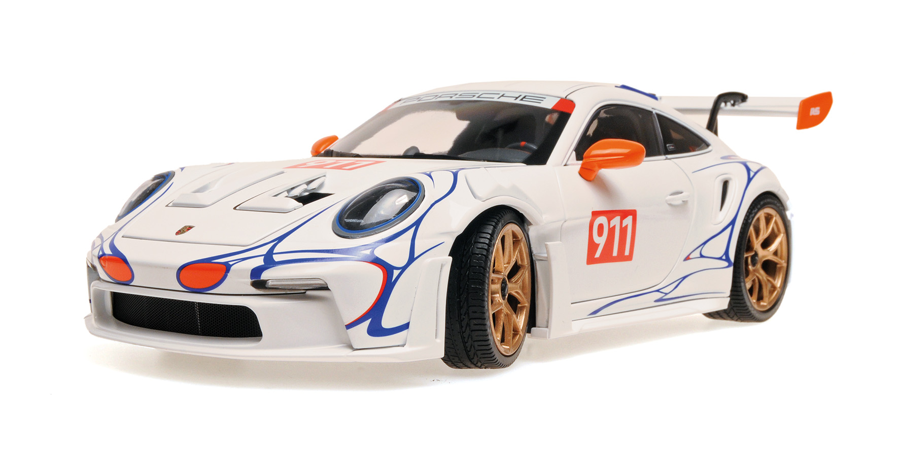 PORSCHE 911 (992) GT3RS - 2023 - WHITE/ORANGE DECOR