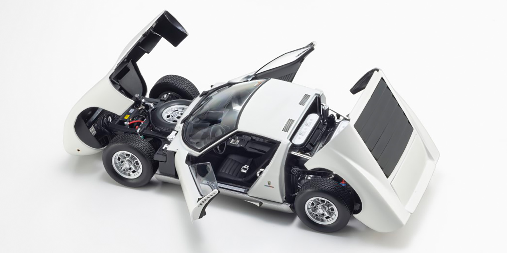 LAMBORGHINI MIURA P400 - WHITE/SILVER - (08314W)