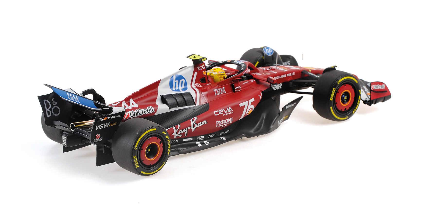 FERRARI SF-25 - LEWIS HAMILTON - MONACO GP 2025 W/DRIVER FIGURINE