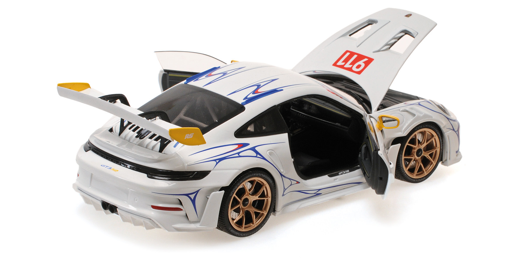 PORSCHE 911 (992) GT3RS - 2023 - WHITE/YELLOW DECOR