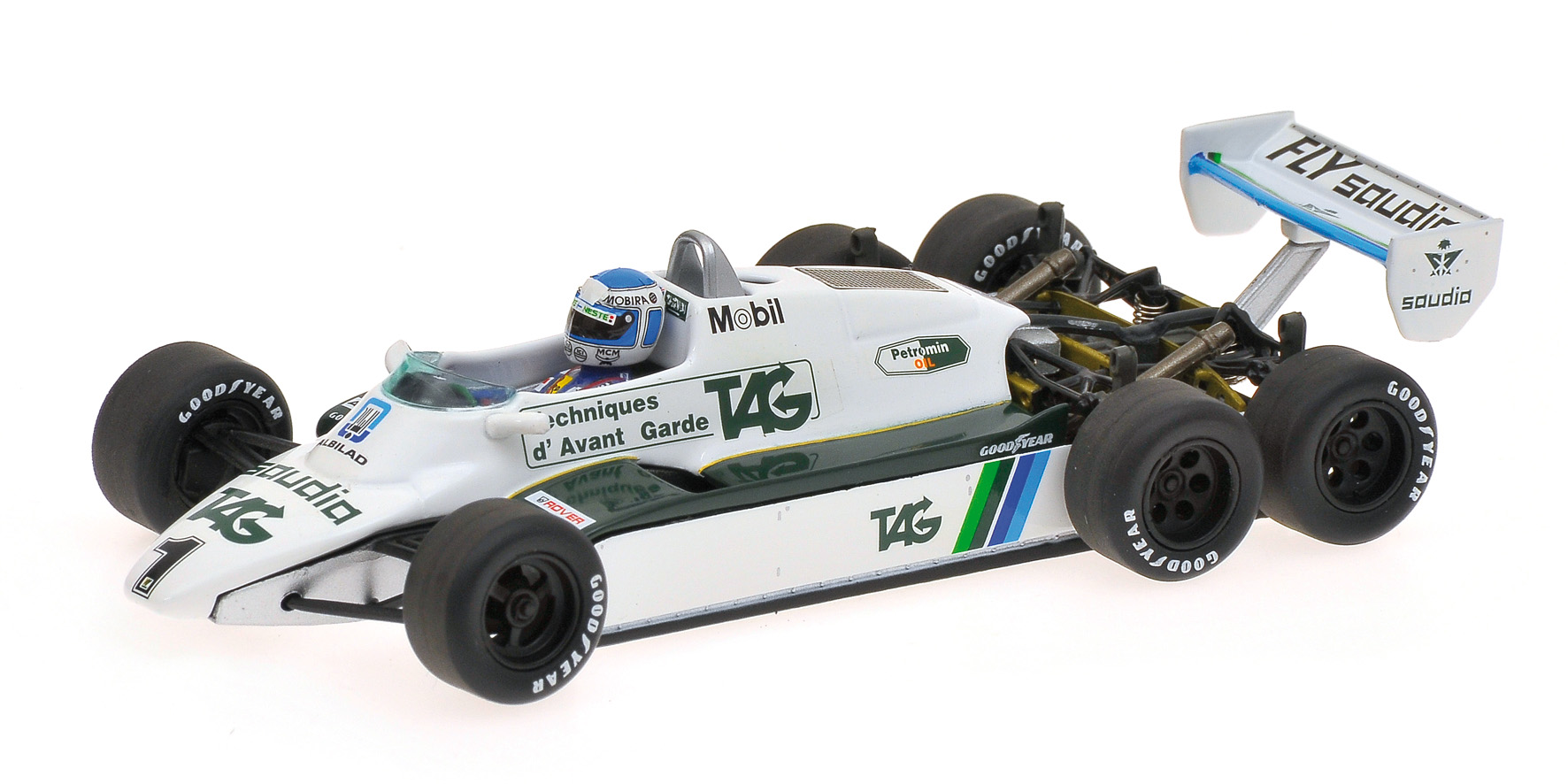 WILLIAMS FORD FW08-6W - '6-WHEELER' - KEKE ROSBERG - 1982 - WITH FIGURINE