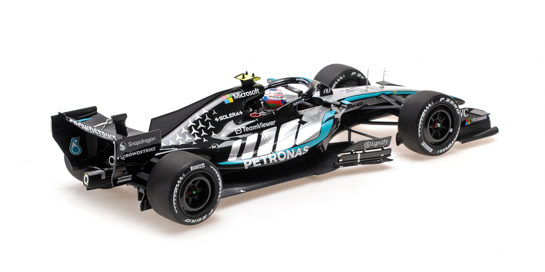 MERCEDES-AMG PETR. F1 TEAM W17 - KIMI ANTONELLI – WINNER CHINESE GP 2026 W/PITBOARD
