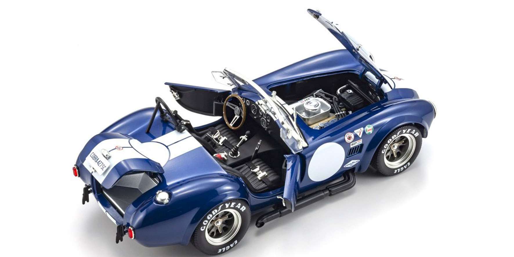 SHELBY COBRA 427 S/C - BLUE W/WHITE STRIPE (08048BLMW)
