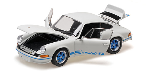 PORSCHE 911 CARRERA RS - 1972 - WHITE W BLUE DECOR