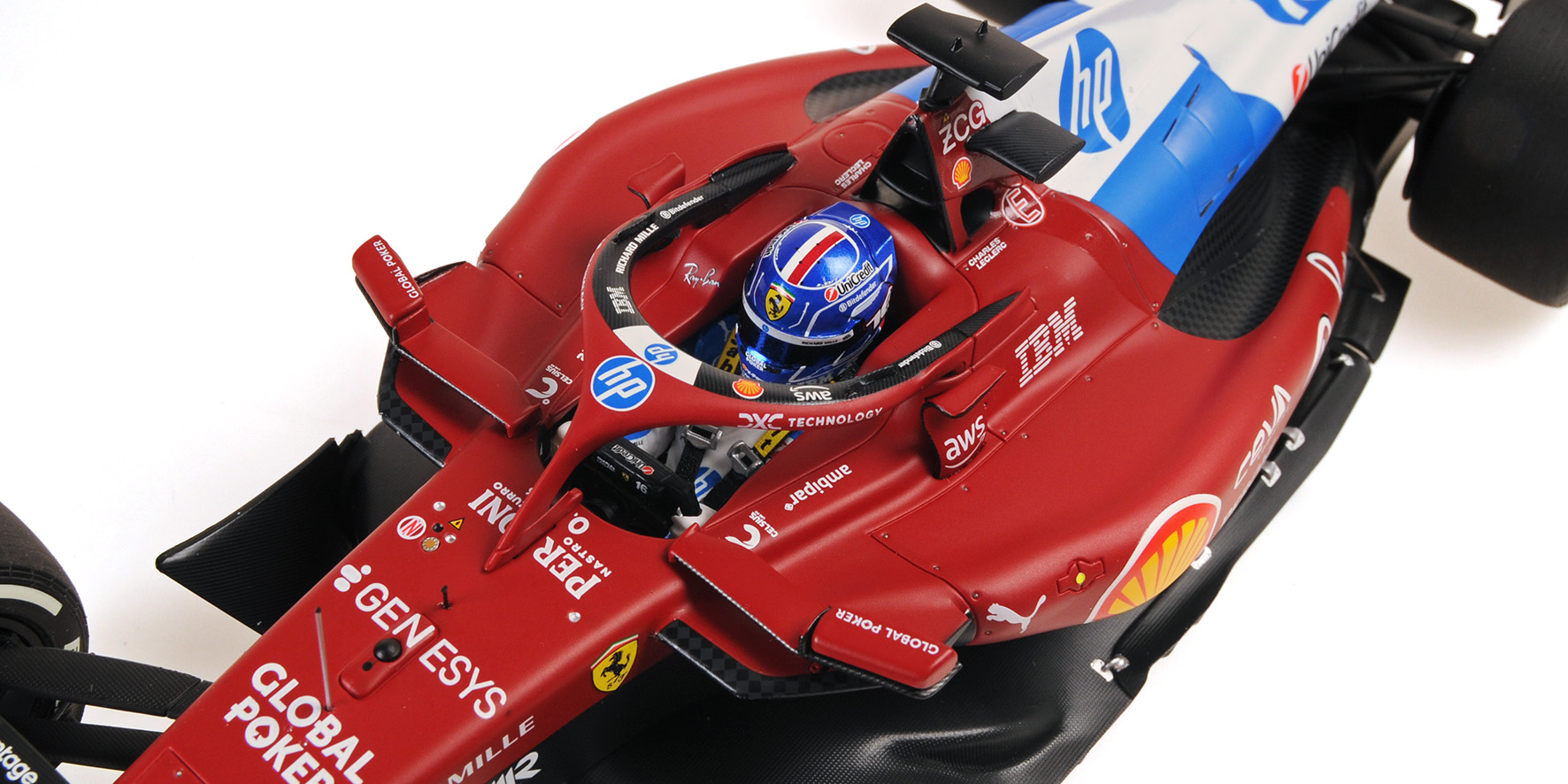 FERRARI SF-25 - CHARLES LECLERC - MIAMI GP 2025 W/DRIVER FIGURINE