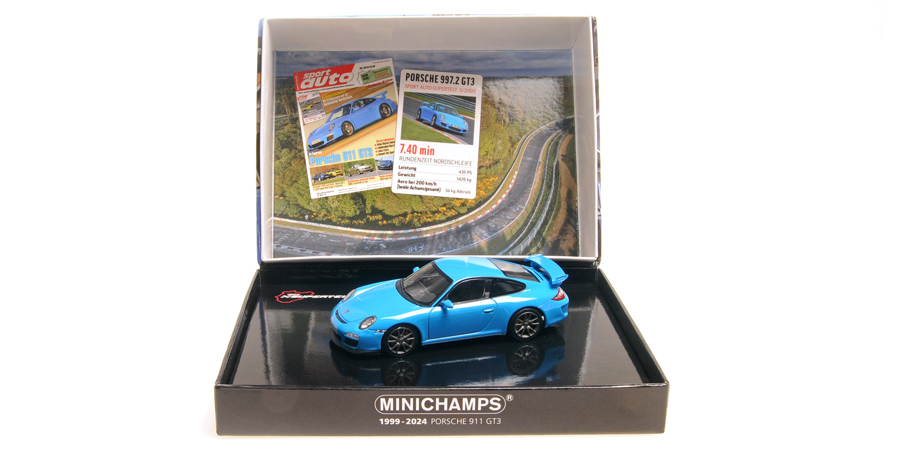 PORSCHE 911 GT3 - 2009 - BLUE - SPORT AUTO