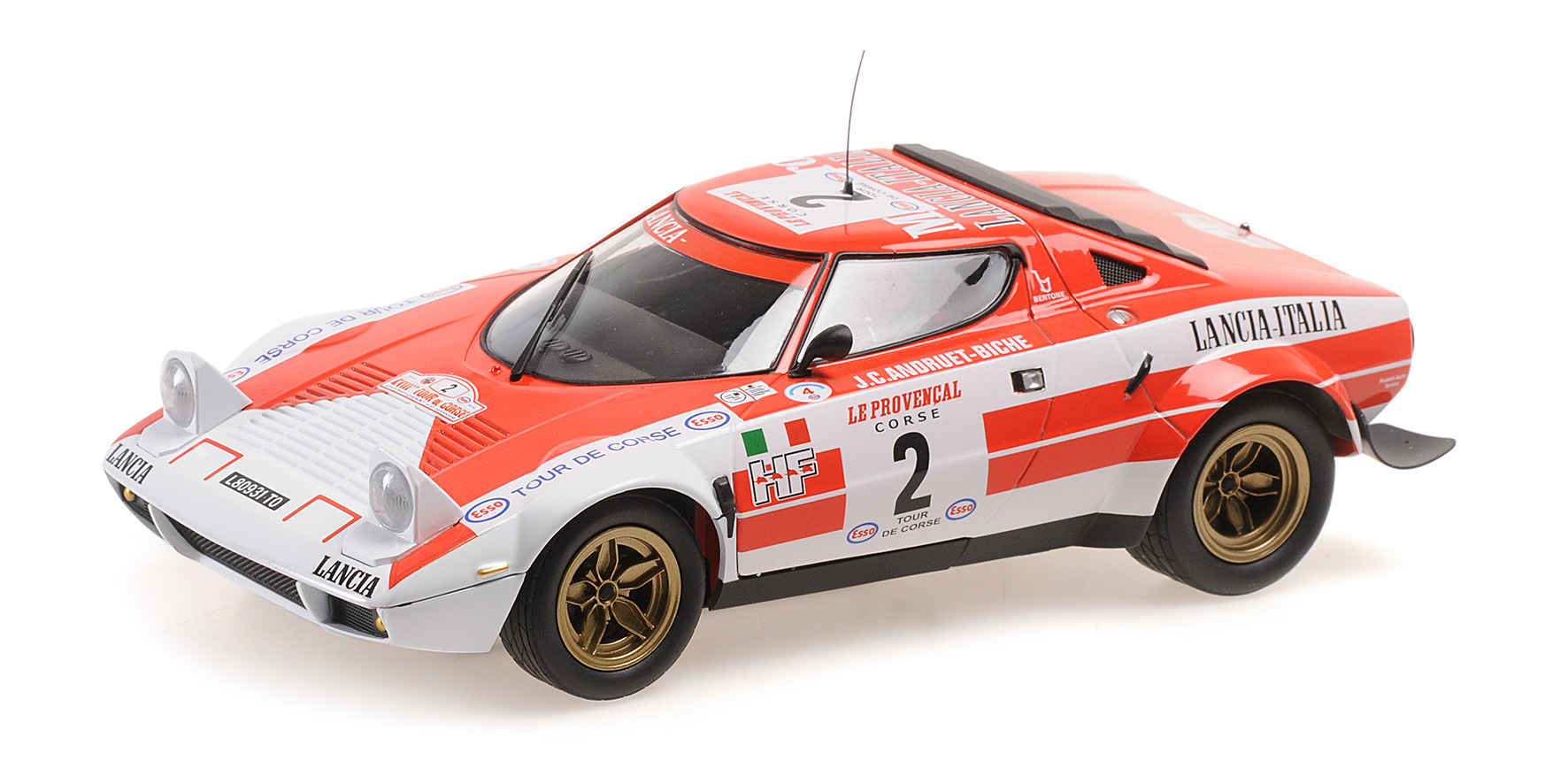 LANCIA STRATOS - JEAN-CLAUDE ANDRUET / "BICHE" - WINNERS TOUR DE CORSE 1974