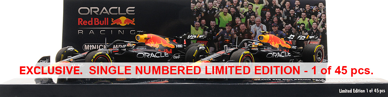 2-CAR SET - ORACLE RED BULL RACING RB18 - 1-2 FINISH VERSTAPPEN/PÉREZ - AZERBAIJAN GP 2022 - EXC. MC