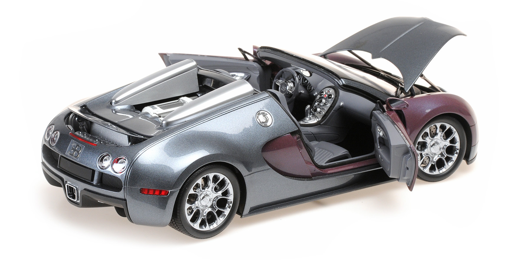 BUGATTI VEYRON GRAND SPORT - 2010 - GREY METALLIC/PURPLE METALLIC