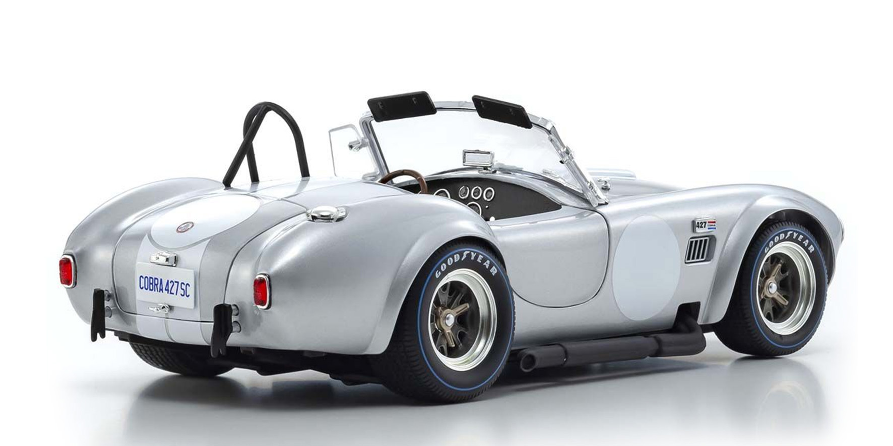 SHELBY COBRA 427 S/C - SILVER/WHITE(08047S)