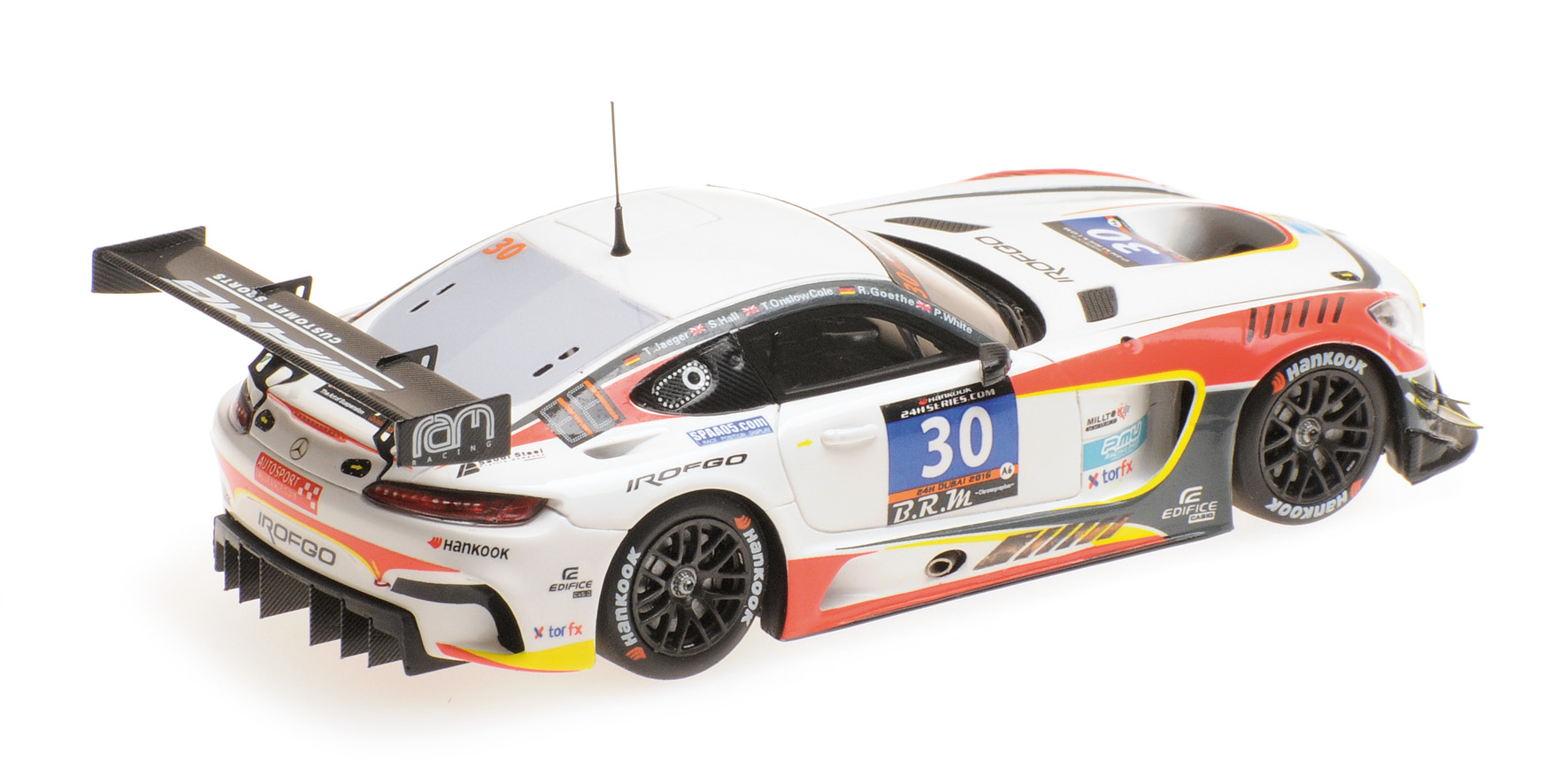 MERCEDES-AMG GT3 - TEAM RAM - WHITE/JÄGER/ONSLOW-COLE/HALL - 24H DUBAI 2016