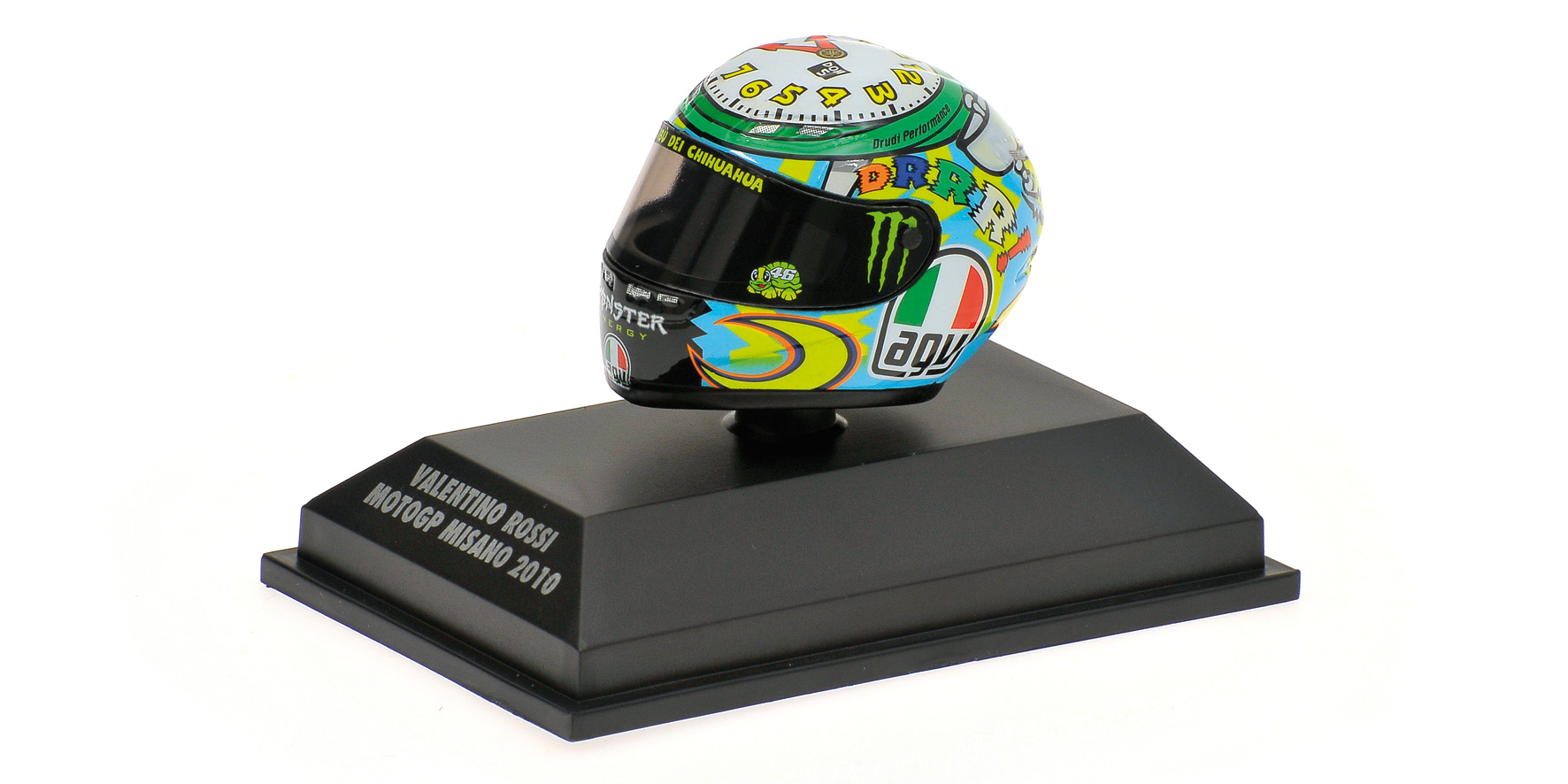 AGV HELMET - VALENTINO ROSSI - 'CLOCK ARTWORK' - MOTOGP MISANO - 2010