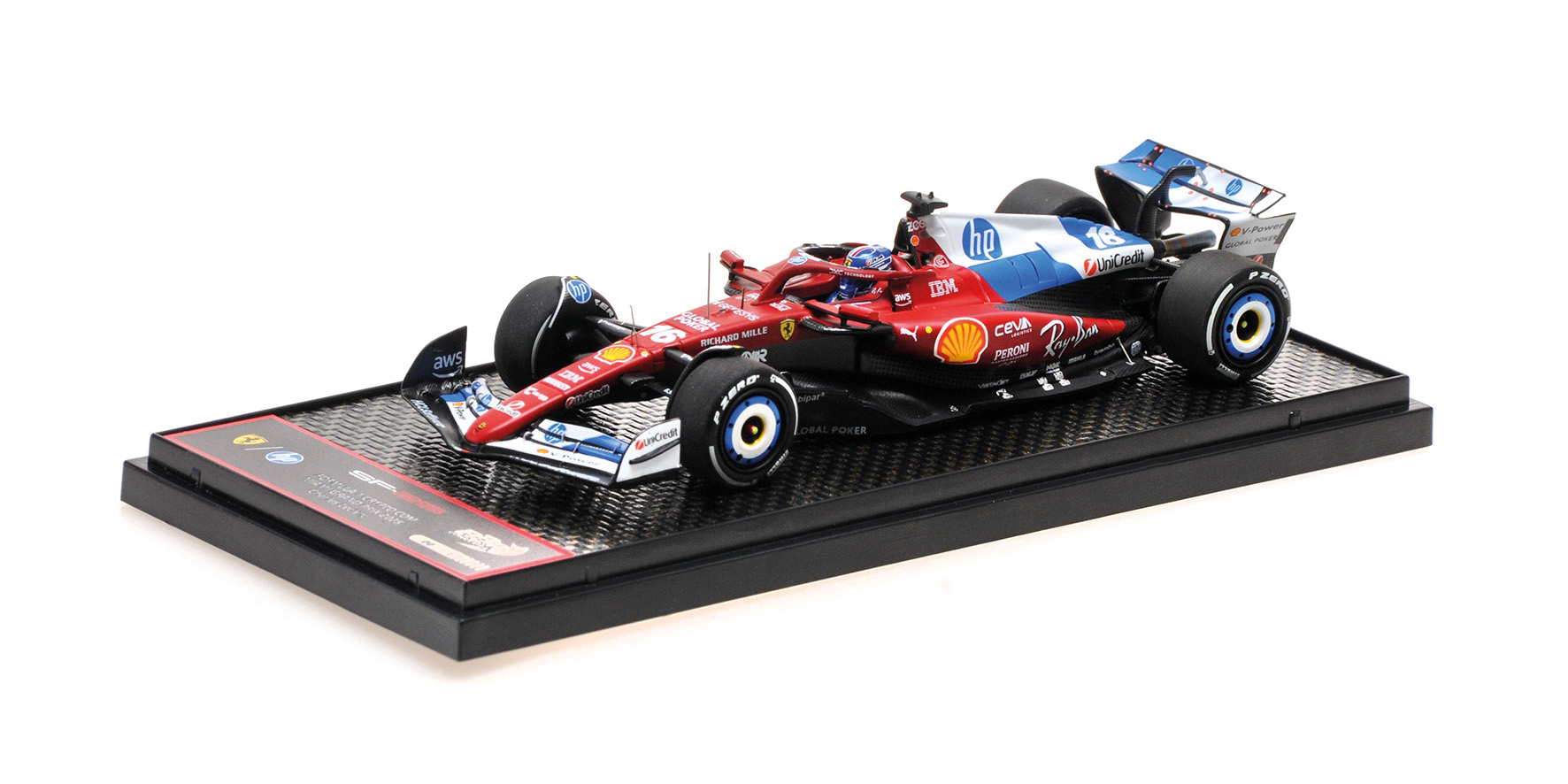FERRARI SF-25 - CHARLES LECLERC - MIAMI GP 2025 W/DRIVER FIGURINE