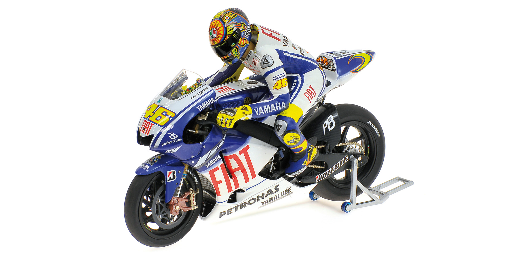 YAMAHA YZR-M1 - VALENTINO ROSSI - MOTO GP 2009 VALENCIA - WITH FIGURINE