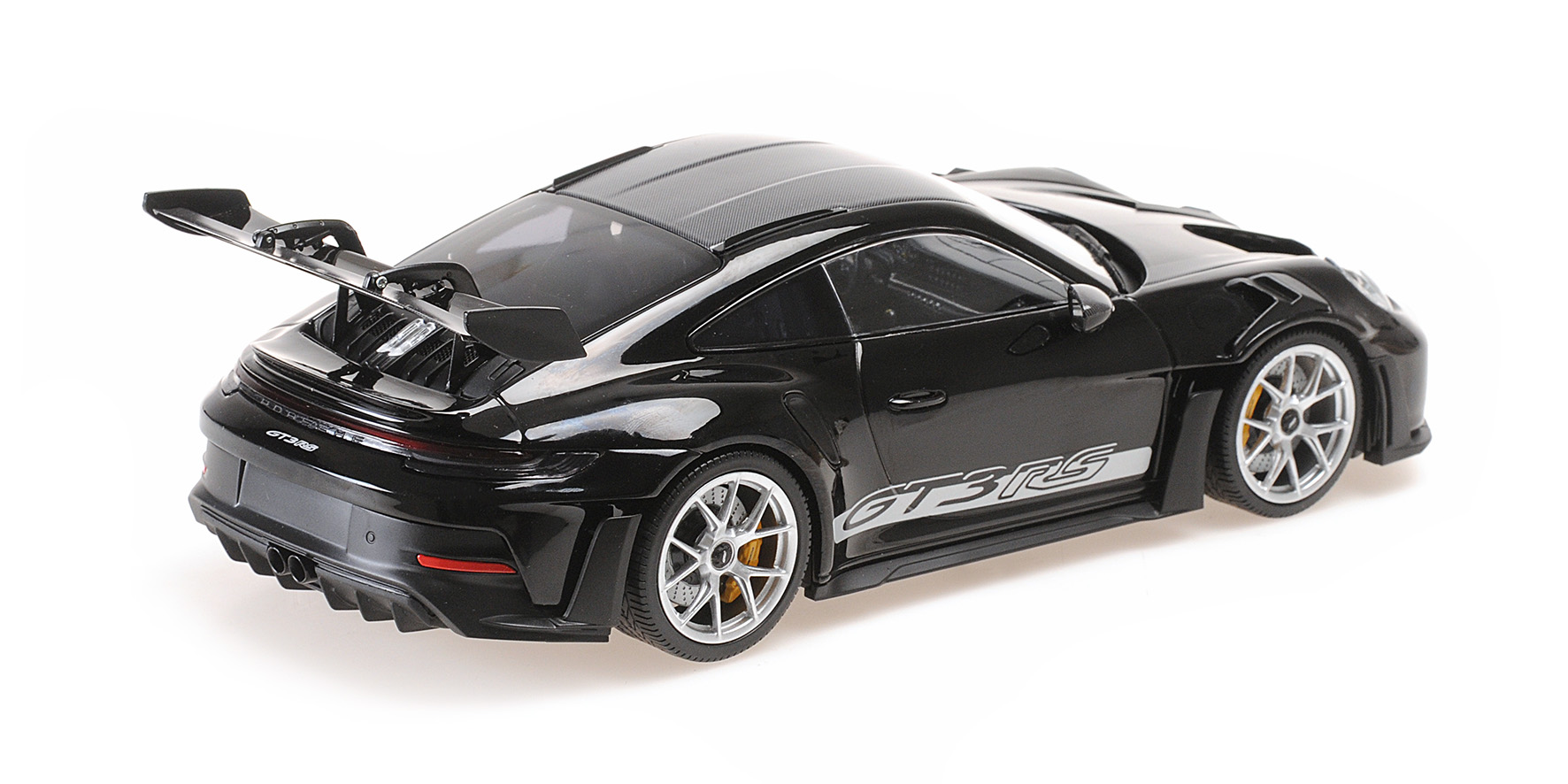 PORSCHE 911 (992) GT3RS - 2023 - BLACK W/ SILVER WHEELS & DECOR