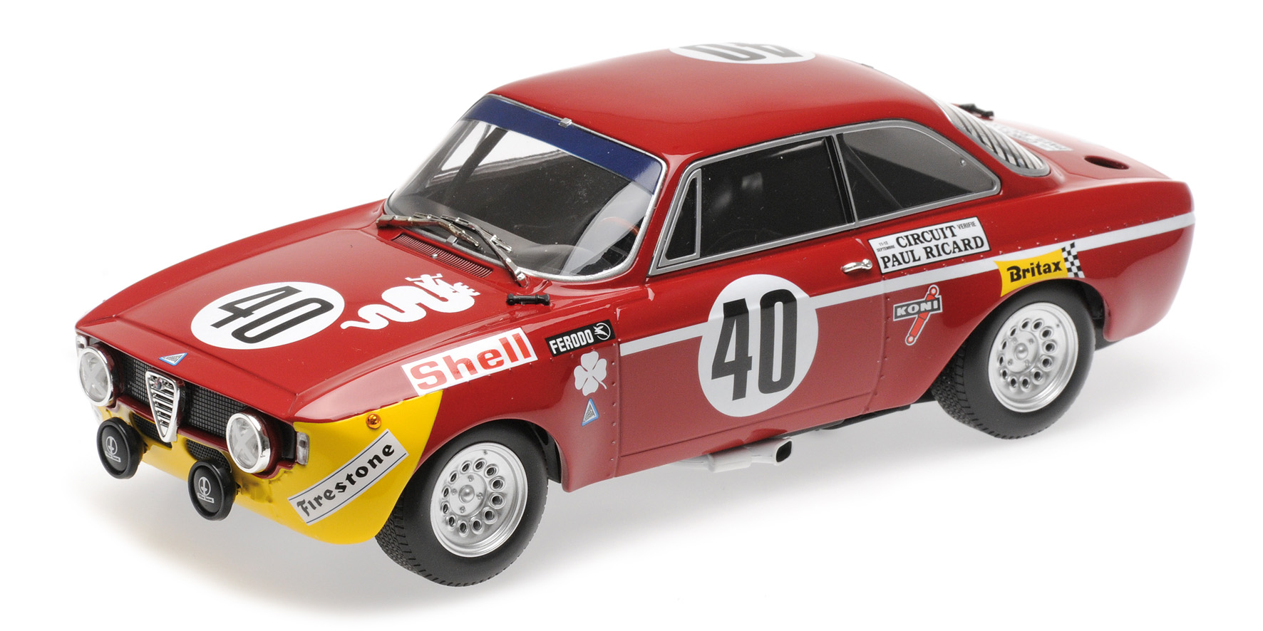 ALFA ROMEO GTA 1300 JUNIOR - PICCHI/CHASSEUIL - WINNERS DIV.1 12H PAUL RICARD 1971