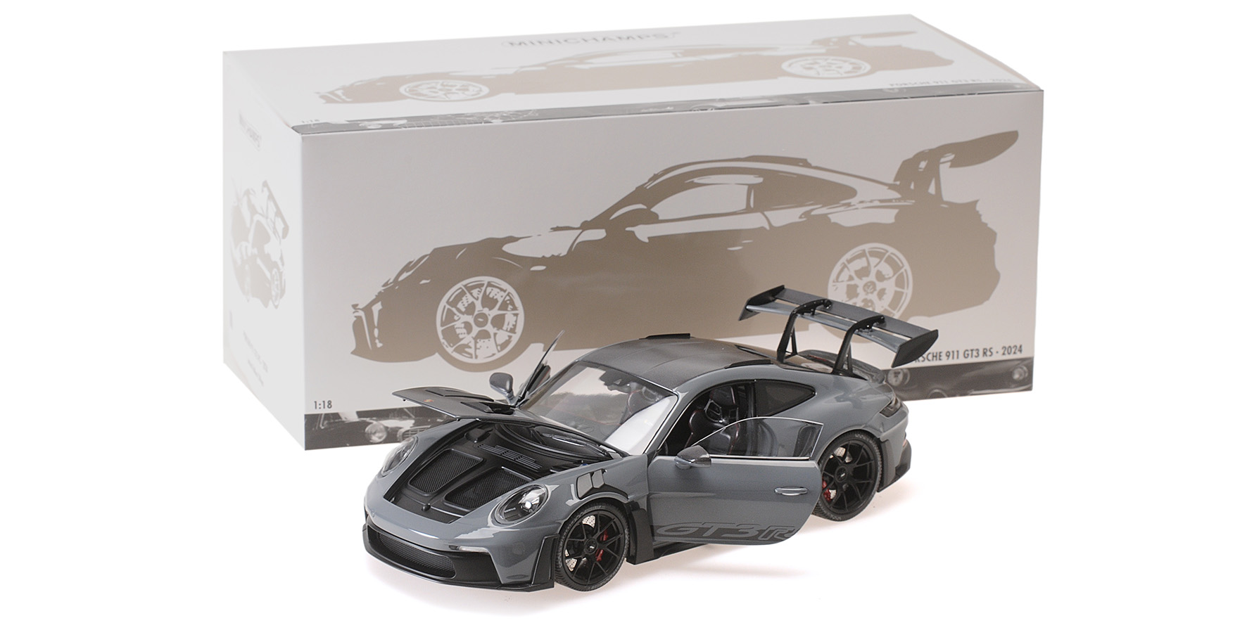 PORSCHE 911 (992) GT3 RS - 2024 - GREY W/WEISSACH PACKAGE W BLACK WHEELS