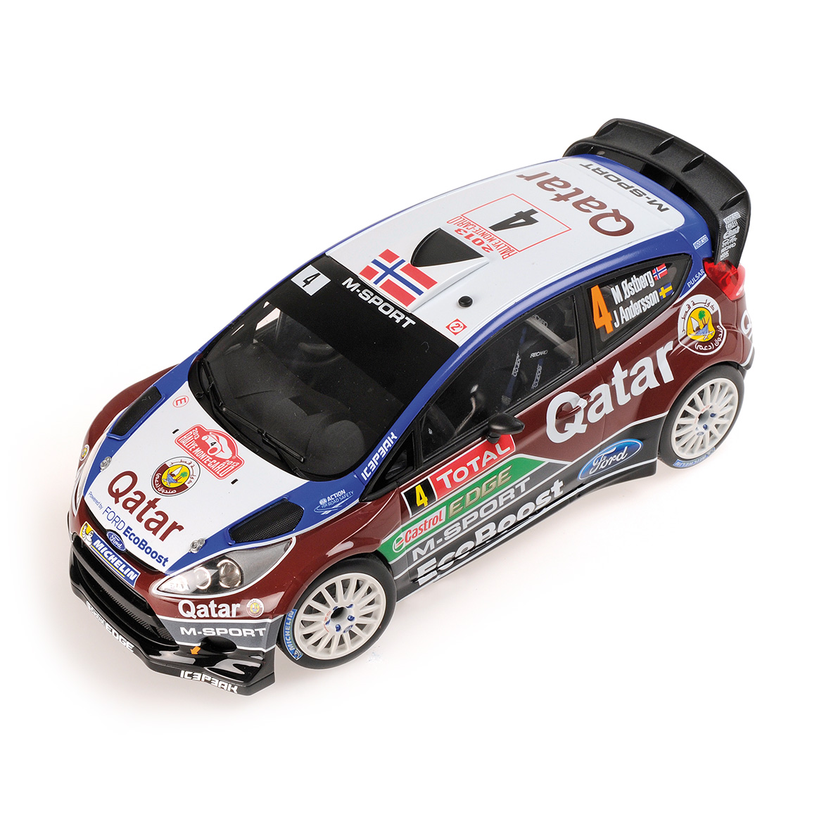 FORD FIESTA RS  WRC - QATAR M-SPORT WORLD RALLY TEAM - OSTBERG/ANDERSSON - RALLY MONTE CARLO 2013