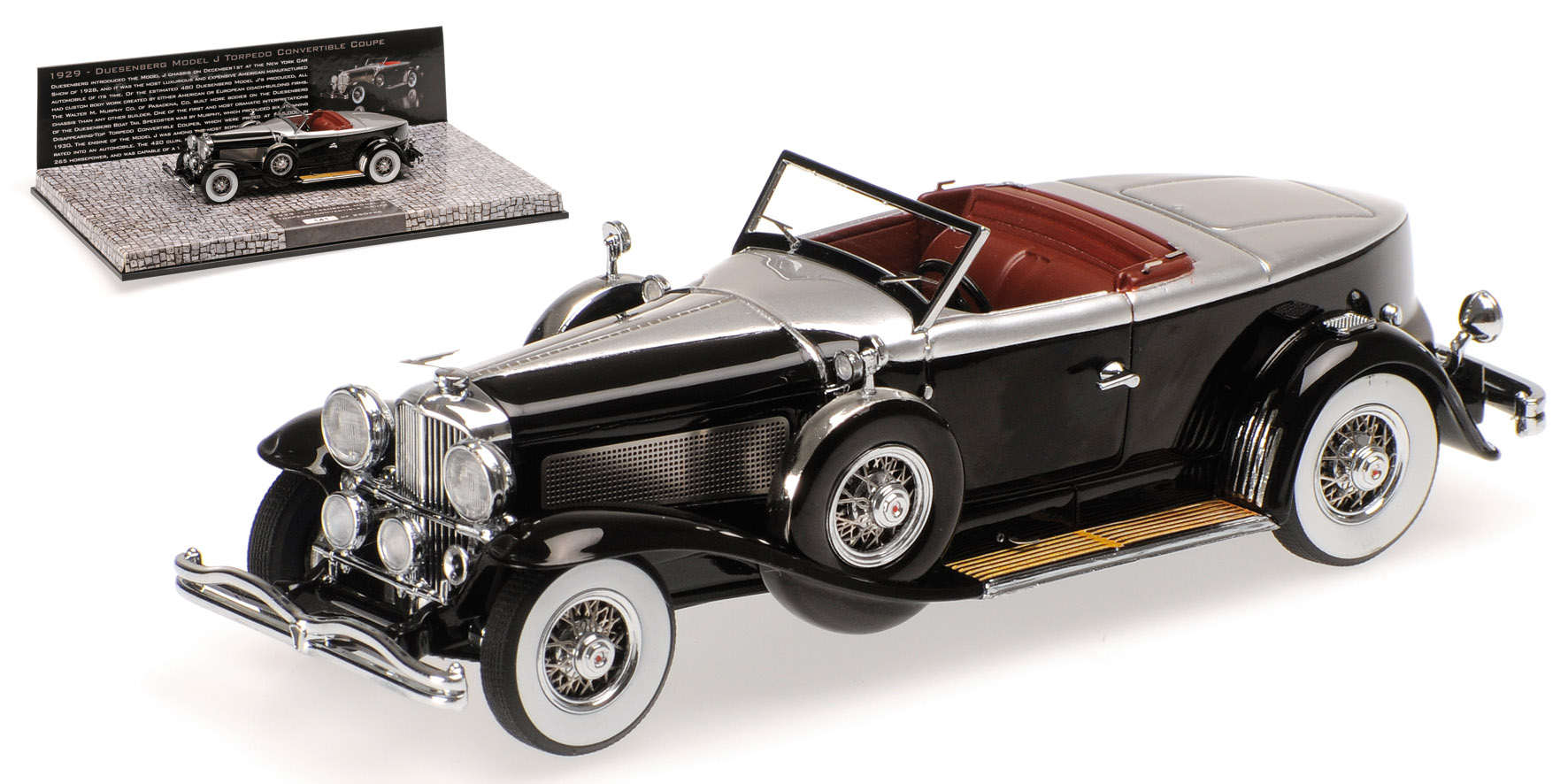 DUESENBERG MODEL J TORPEDO CONVERTIBLE COUPÉ - 1929 - BLACK