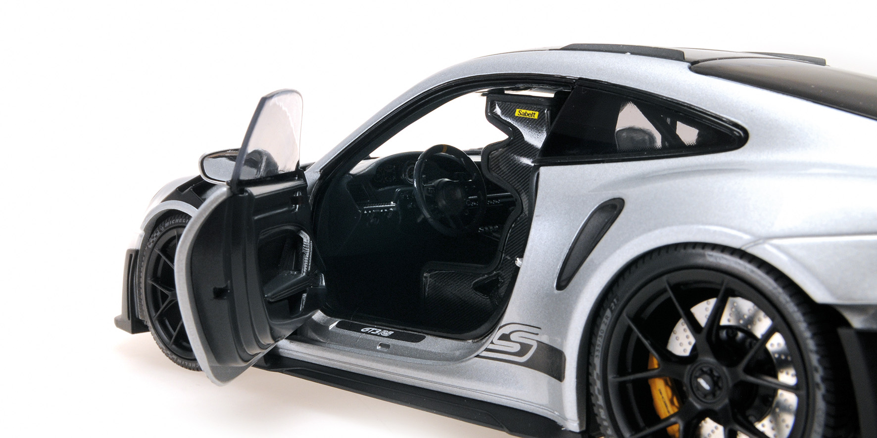 PORSCHE 911 (992) GT3 RS - 2022 - SILVER W/WEISSACH PACKAGE W BLACK DECOR + WHEELS - SINGLE NUMBERED
