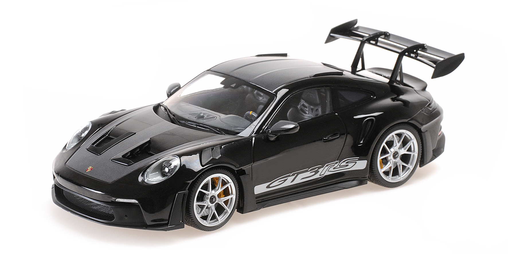 PORSCHE 911 (992) GT3RS - 2023 - BLACK W/ SILVER WHEELS & DECOR