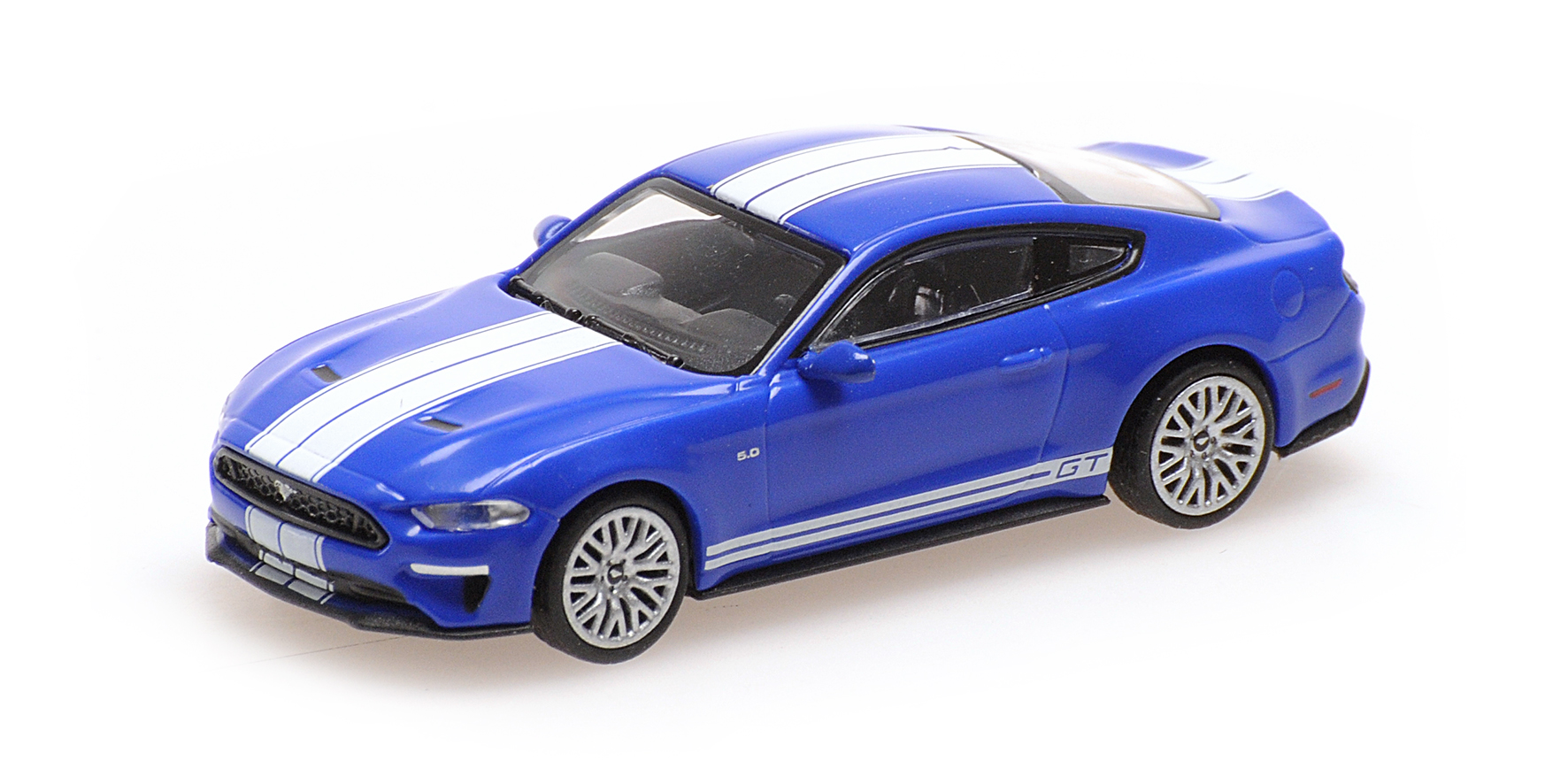 FORD MUSTANG - 2018 - BLUE METALLIC W/ WHITE STRIPES