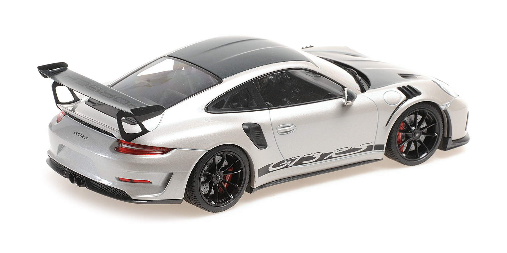 PORSCHE 911 GT3RS (991.2) - 2019 - SILVER W/ WEISSACH PACKAGE W/WORDING W/ BLACK WHEELS