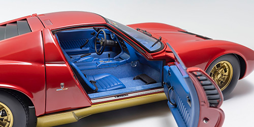 LAMBORGHINI MIURA P400 - RED/BLUE INTERIOR (08621RBL)
