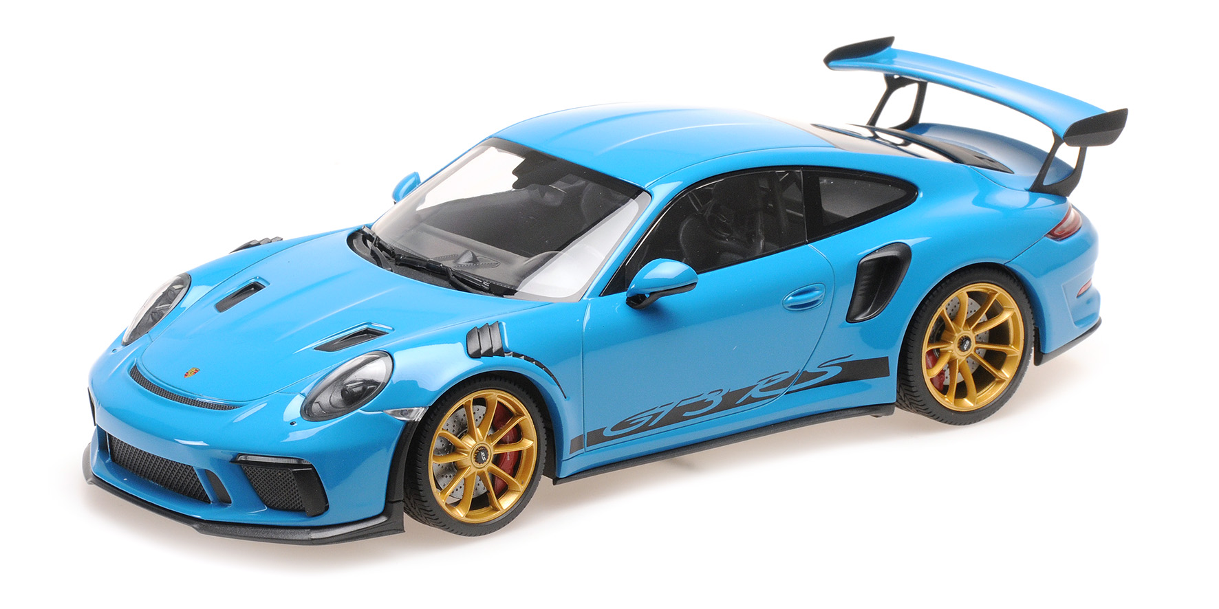 PORSCHE 911 GT3RS (991.2) - 2019 - BLUE W/ WEISSACH PACKAGE W/ GOLDEN MAGNESIUM WHEELS