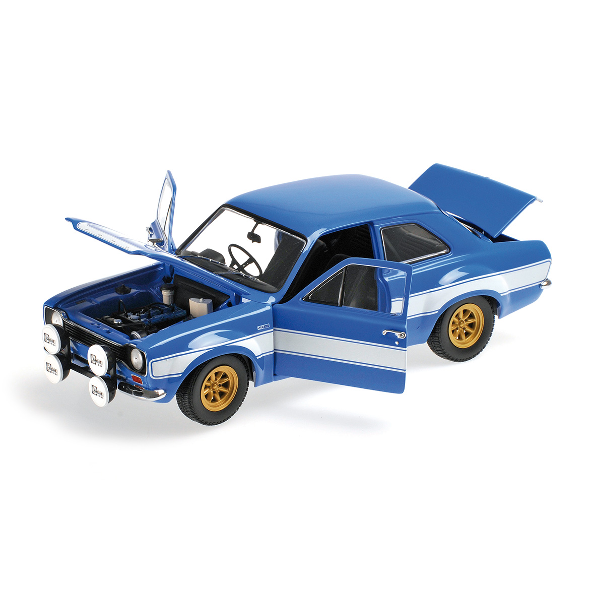 FORD ESCORT I RS1600 FAV - 1970 - BLUE W/WHITE STRIPES