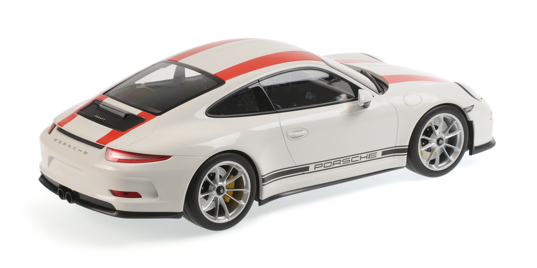PORSCHE 911 R - 2016 - WHITE W/ RED STRIPES