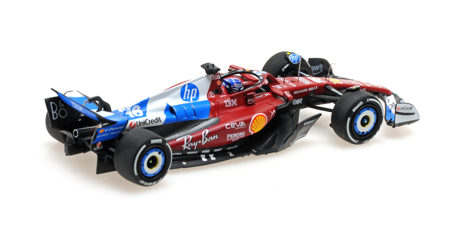 FERRARI SF-25 - CHARLES LECLERC - MIAMI GP 2025 W/DRIVER FIGURINE