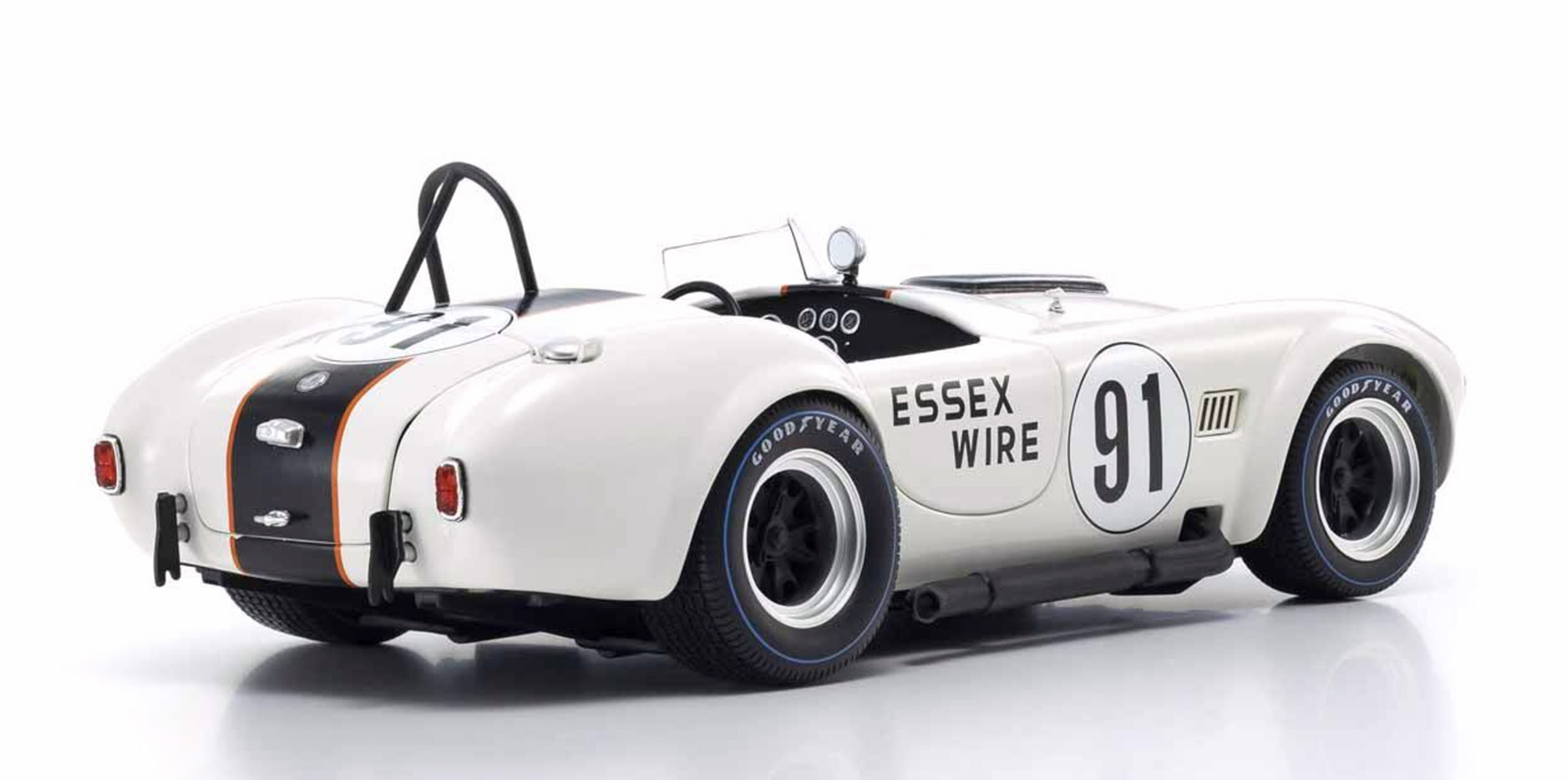 SHELBY COBRA 427 S/C - ESSEX WIRE - WHITE/DARK BLUE (08047EW)
