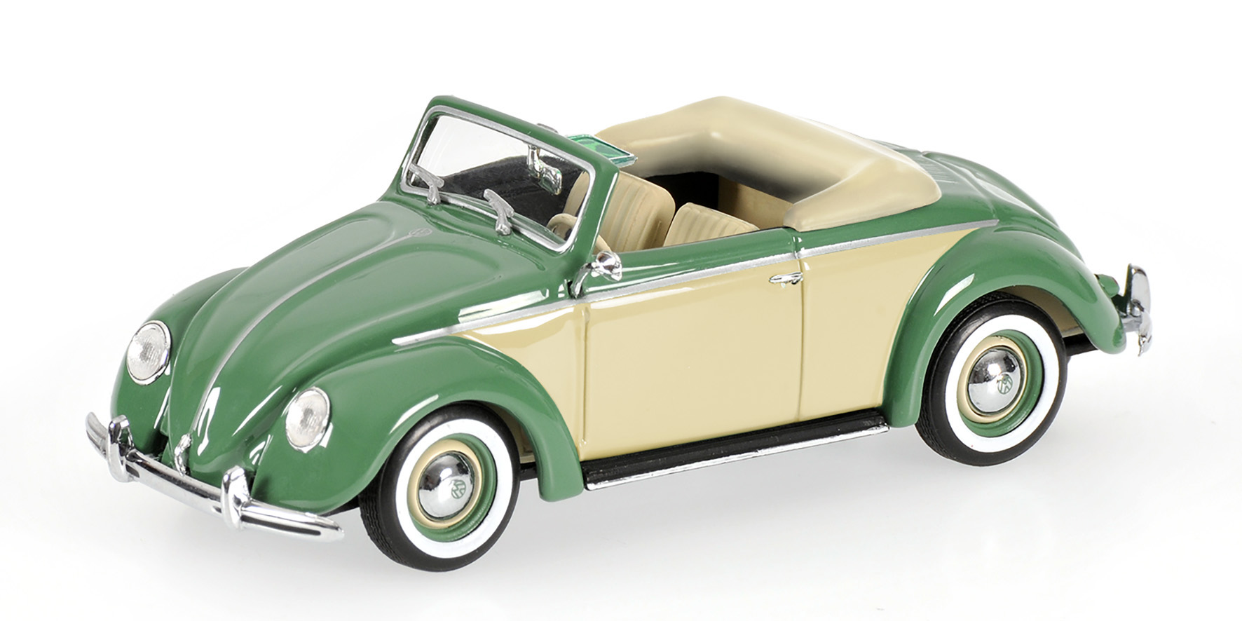VOLKSWAGEN HEBMUELLER CABRIOLET - 1949 - GREEN/MELON