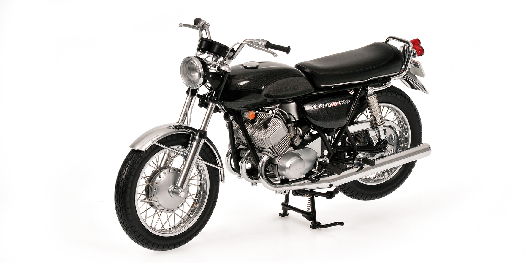 KAWASAKI H1 MACH III USA VERSION - 1969 - ANTHACITE/BLACK