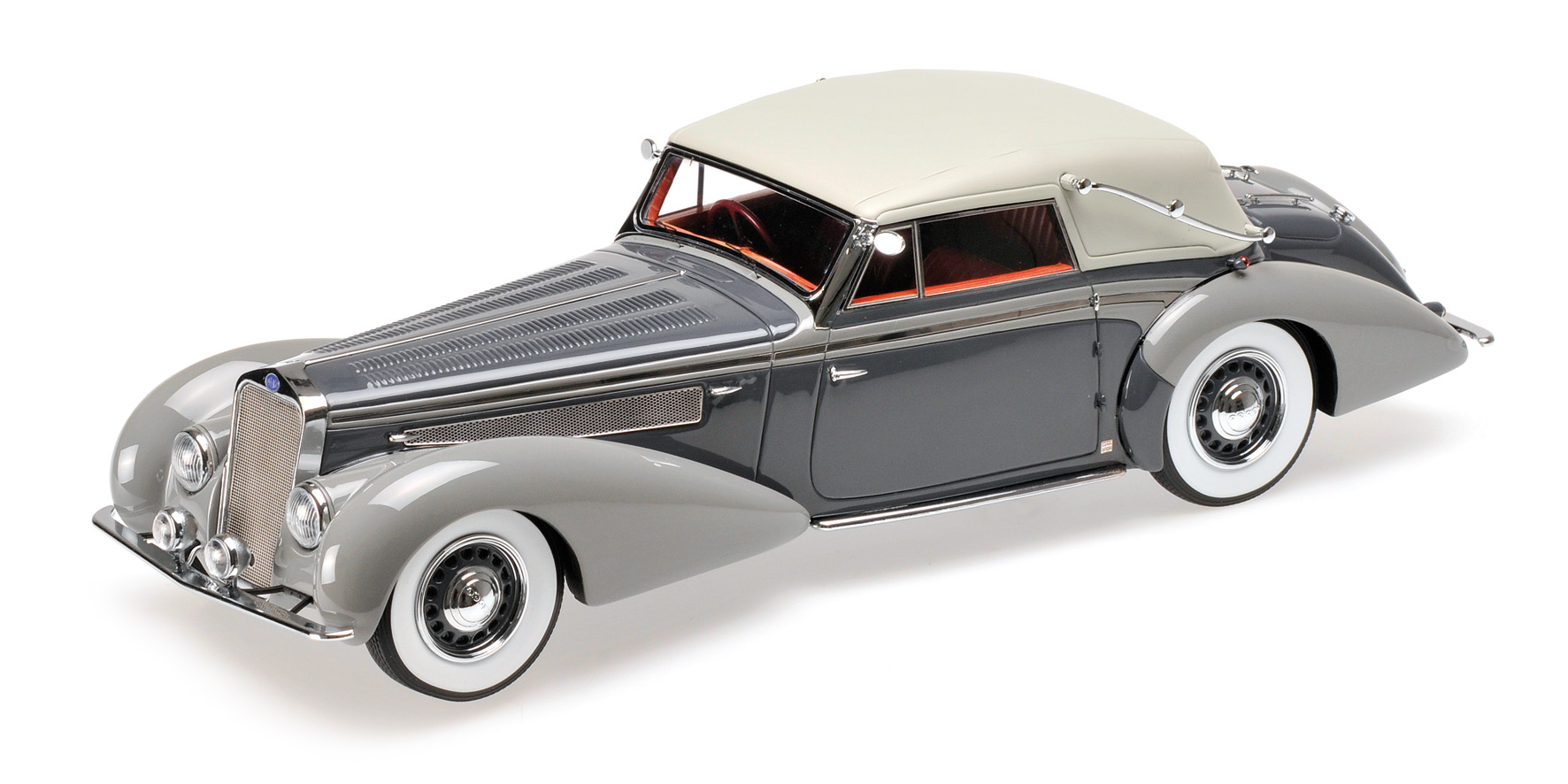 DELAGE D8-120 CABRIOLET 1939 - GREY/DARK GREY